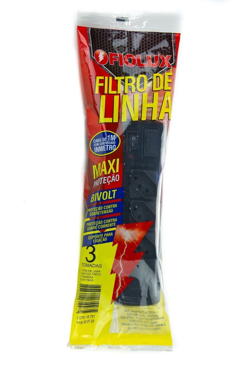 Filtro De Linha 3 Tomadas (Forlux)