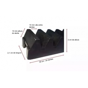 Gomo Cremalheira Residencial 30Cm- Nylon (Peccinin/Nice)