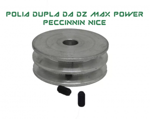 Polia De Alumínio Dupla - Motor Deslizante Max Power (Peccinin/Nice)