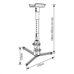 Suporte para Projetor Teto/Parede Branco SBRP 756 (Brasforma)