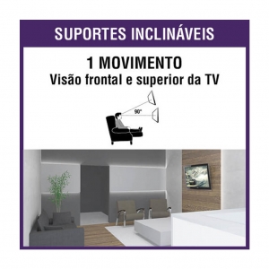 Suporte TV Inclinável Slim 32-55 Sbrp415(Brasforma)